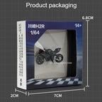 1:64 Kawasaki H2R Motorcycle Toys Models Miniature Diecast Alloy Cars Rubber Tire Metal Body Vehices Creative Gifts for Friends