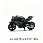 1:64 Kawasaki H2R Motorcycle Toys Models Miniature Diecast Alloy Cars Rubber Tire Metal Body Vehices Creative Gifts for Friends