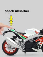 1/12 Aprilia RSV4 RR1000 Toy Motorcycle RMZ City Diecast Metal Miniature Model 1:12 Racing Super Sport Collection Gift Boy Kid