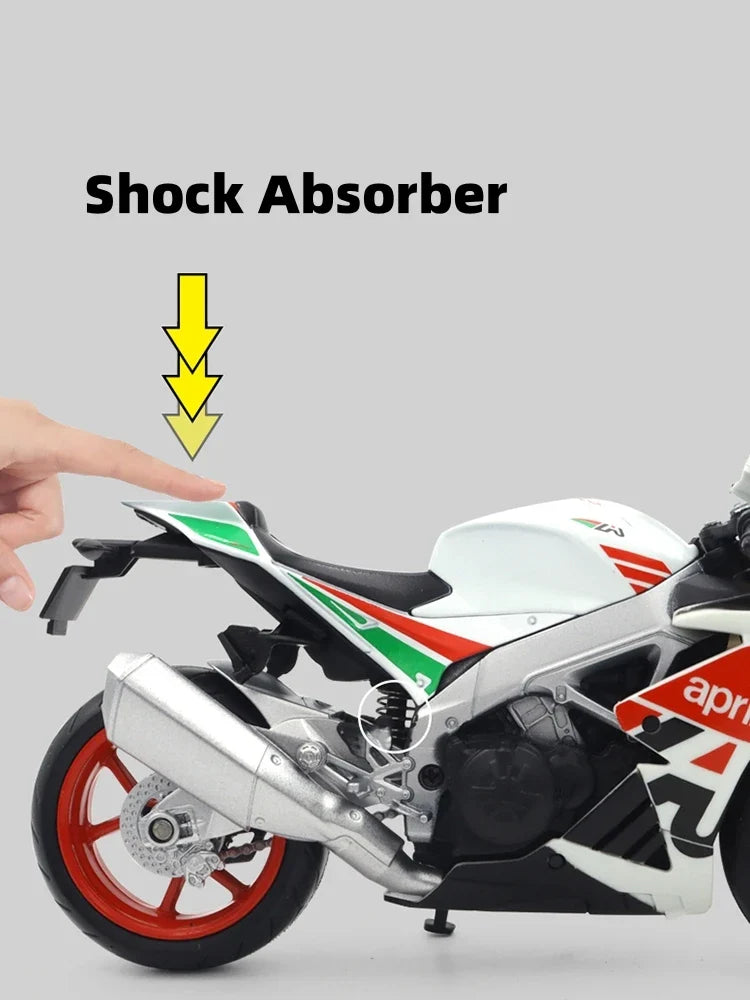 1/12 Aprilia RSV4 RR1000 Toy Motorcycle RMZ City Diecast Metal Miniature Model 1:12 Racing Super Sport Collection Gift Boy Kid