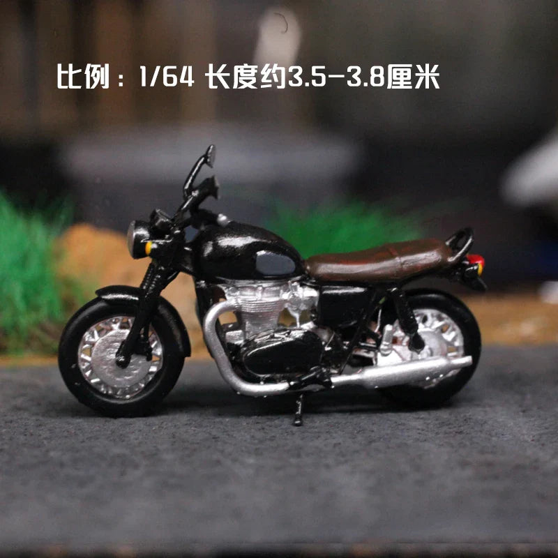 1:64 Scale Miniature Motorcycle Model Scene Versatile Mini Motorcycle High Simulation Retro Mini Motorcycle Hand-painted