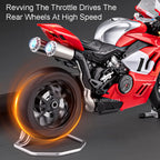 1:9 V4R V4S Miniature Model Motorbike Toys Alloy Diecast Shock Absorption Front Wheel Steering Kids Christmas Motorcycle Gifts