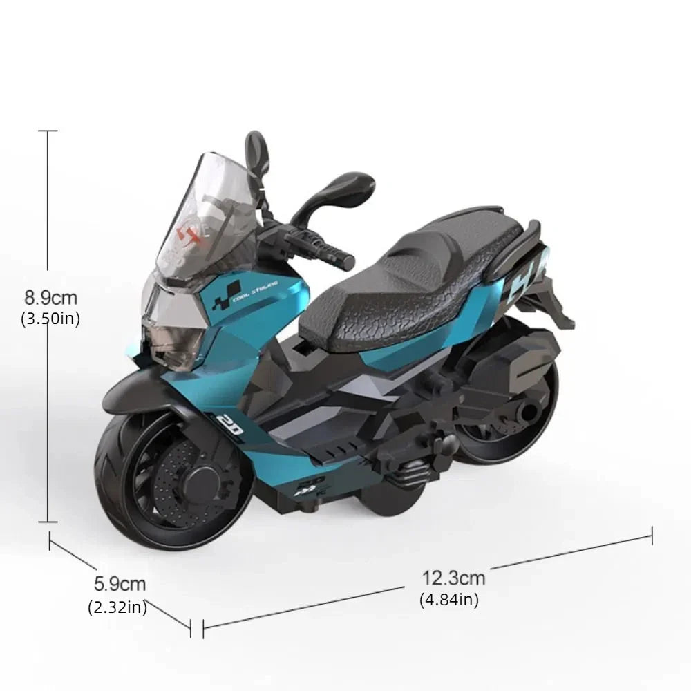 Miniature Alloy Motorcycle Model Diecast Inertia Simulation Motorcycle Mini Crafts Motorcycle Pull Back Home Decoration