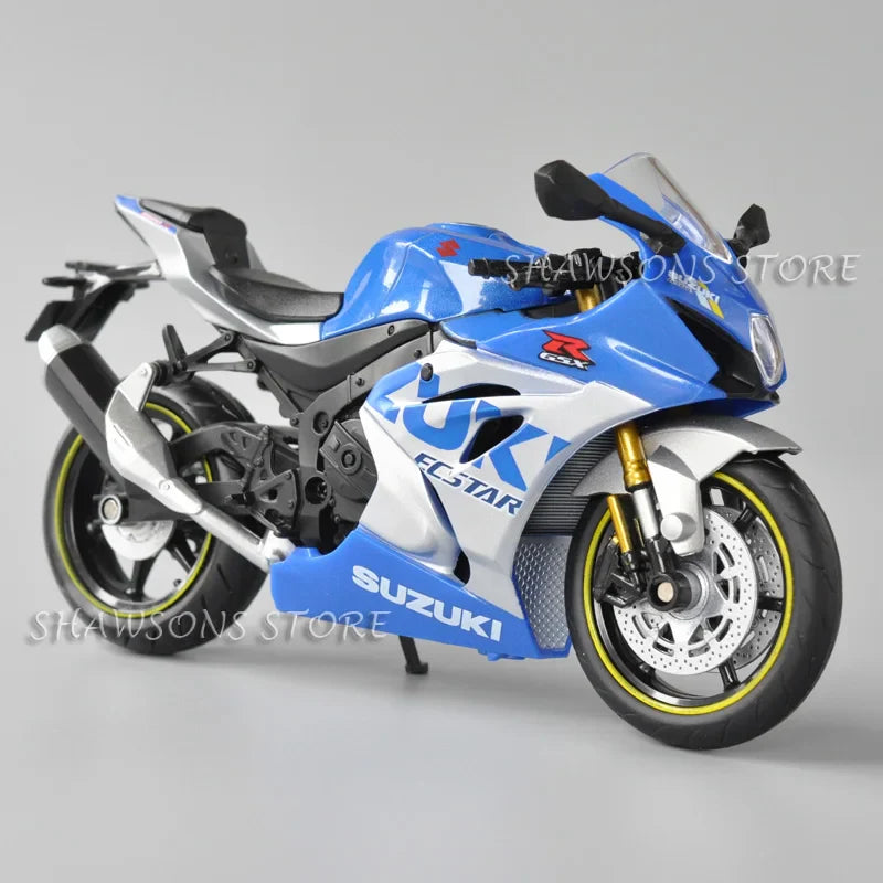 1:12 Scale Diecast Motorcycle Model Toys Suzuki GSX R1000R Sport Bike Miniature Replica Collectible