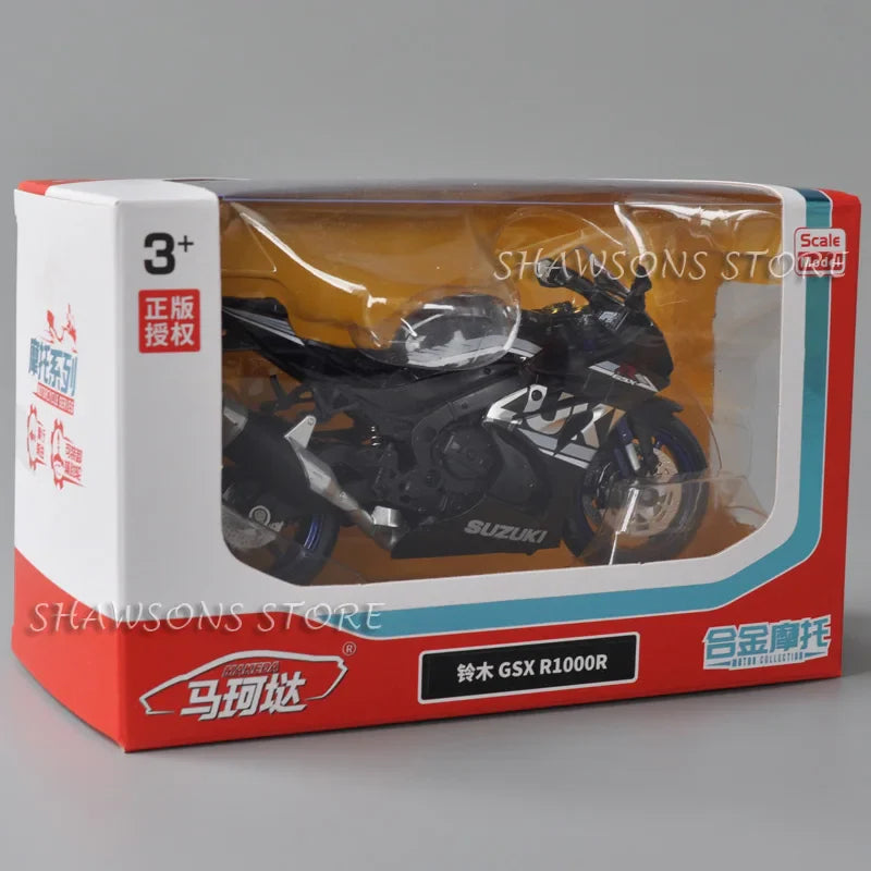 1:12 Scale Diecast Motorcycle Model Toys Suzuki GSX R1000R Sport Bike Miniature Replica Collectible