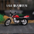 1:64 Scale Miniature Motorcycle Model Scene Versatile Mini Motorcycle High Simulation Retro Mini Motorcycle Hand-painted