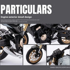 Scale 1:12 Honda CB650 HP4 Motorcycle Model Toy Alloy Diecast Shock Absorption Miniature Racing Motor Models for Kids Gifts