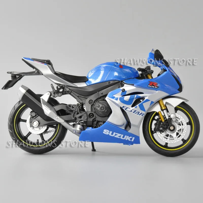 1:12 Scale Diecast Motorcycle Model Toys Suzuki GSX R1000R Sport Bike Miniature Replica Collectible