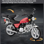 1:12 Suzuki GN125 Honda Monkey Miniature Motorcycle Model Alloy Diecast Car Toy with Light Front Wheel Steering Gift Collectible